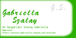 gabriella szalay business card